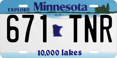 MN license plate 671TNR