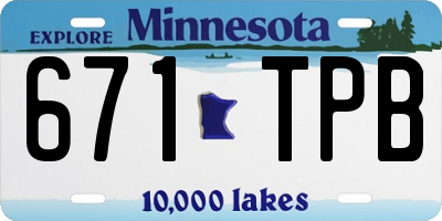 MN license plate 671TPB