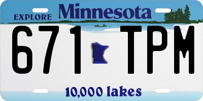 MN license plate 671TPM