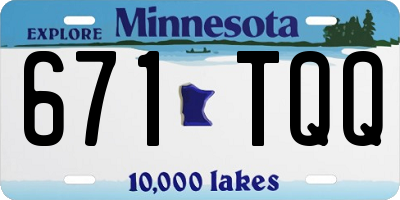 MN license plate 671TQQ