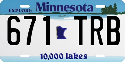MN license plate 671TRB