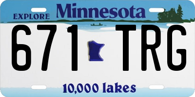 MN license plate 671TRG