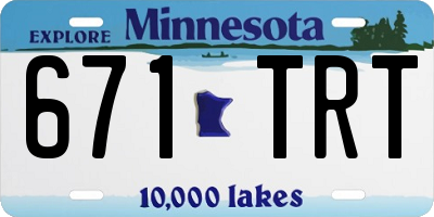 MN license plate 671TRT