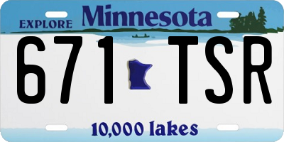 MN license plate 671TSR