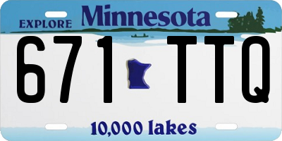MN license plate 671TTQ