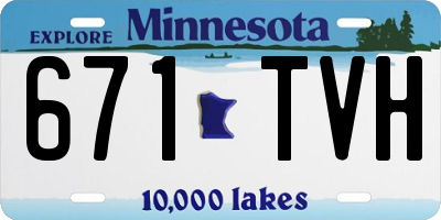 MN license plate 671TVH