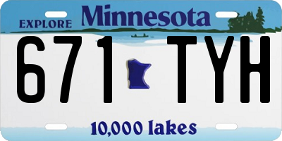 MN license plate 671TYH