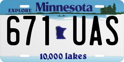 MN license plate 671UAS