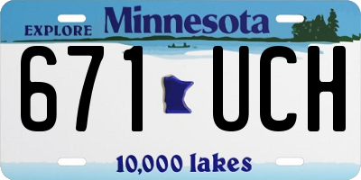 MN license plate 671UCH