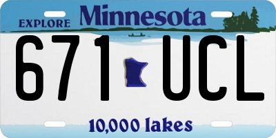 MN license plate 671UCL