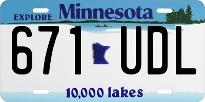 MN license plate 671UDL