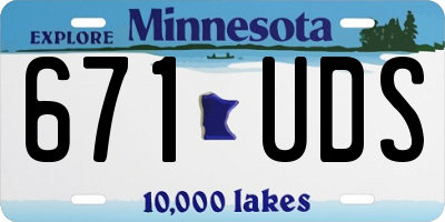 MN license plate 671UDS