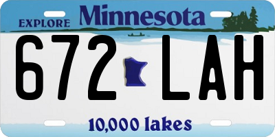 MN license plate 672LAH