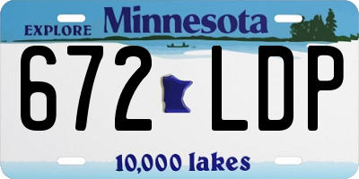 MN license plate 672LDP