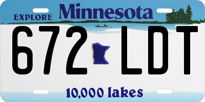 MN license plate 672LDT