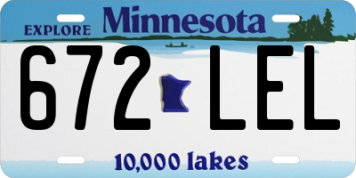 MN license plate 672LEL