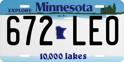 MN license plate 672LEO