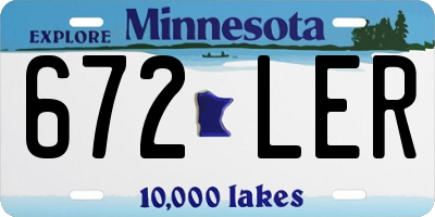 MN license plate 672LER