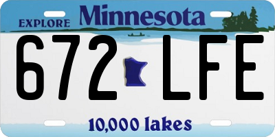 MN license plate 672LFE