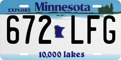 MN license plate 672LFG