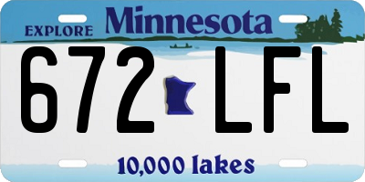MN license plate 672LFL