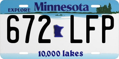MN license plate 672LFP