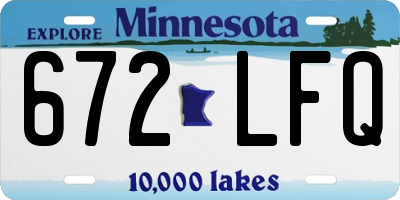 MN license plate 672LFQ