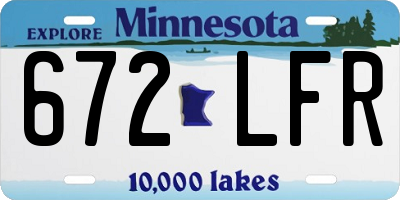 MN license plate 672LFR