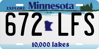 MN license plate 672LFS