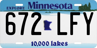 MN license plate 672LFY