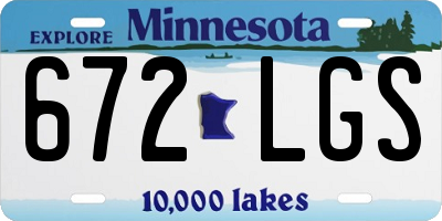 MN license plate 672LGS