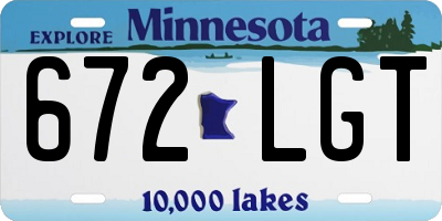 MN license plate 672LGT