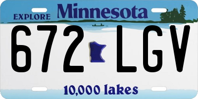 MN license plate 672LGV