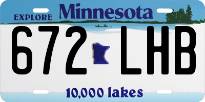 MN license plate 672LHB