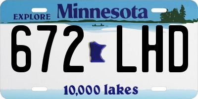 MN license plate 672LHD