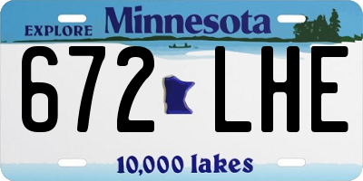 MN license plate 672LHE