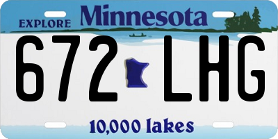 MN license plate 672LHG