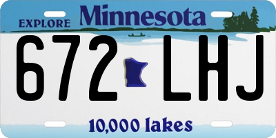 MN license plate 672LHJ