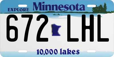 MN license plate 672LHL