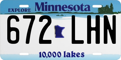 MN license plate 672LHN