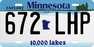 MN license plate 672LHP
