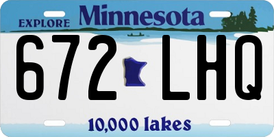 MN license plate 672LHQ
