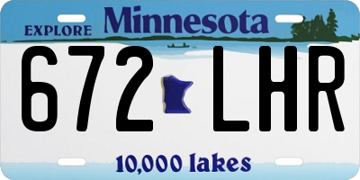 MN license plate 672LHR