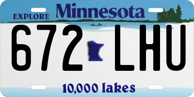 MN license plate 672LHU
