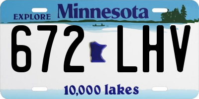 MN license plate 672LHV