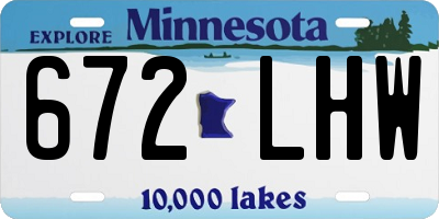 MN license plate 672LHW