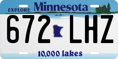 MN license plate 672LHZ