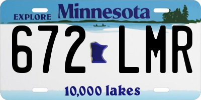 MN license plate 672LMR