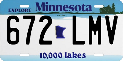 MN license plate 672LMV