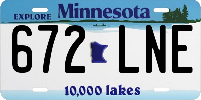 MN license plate 672LNE